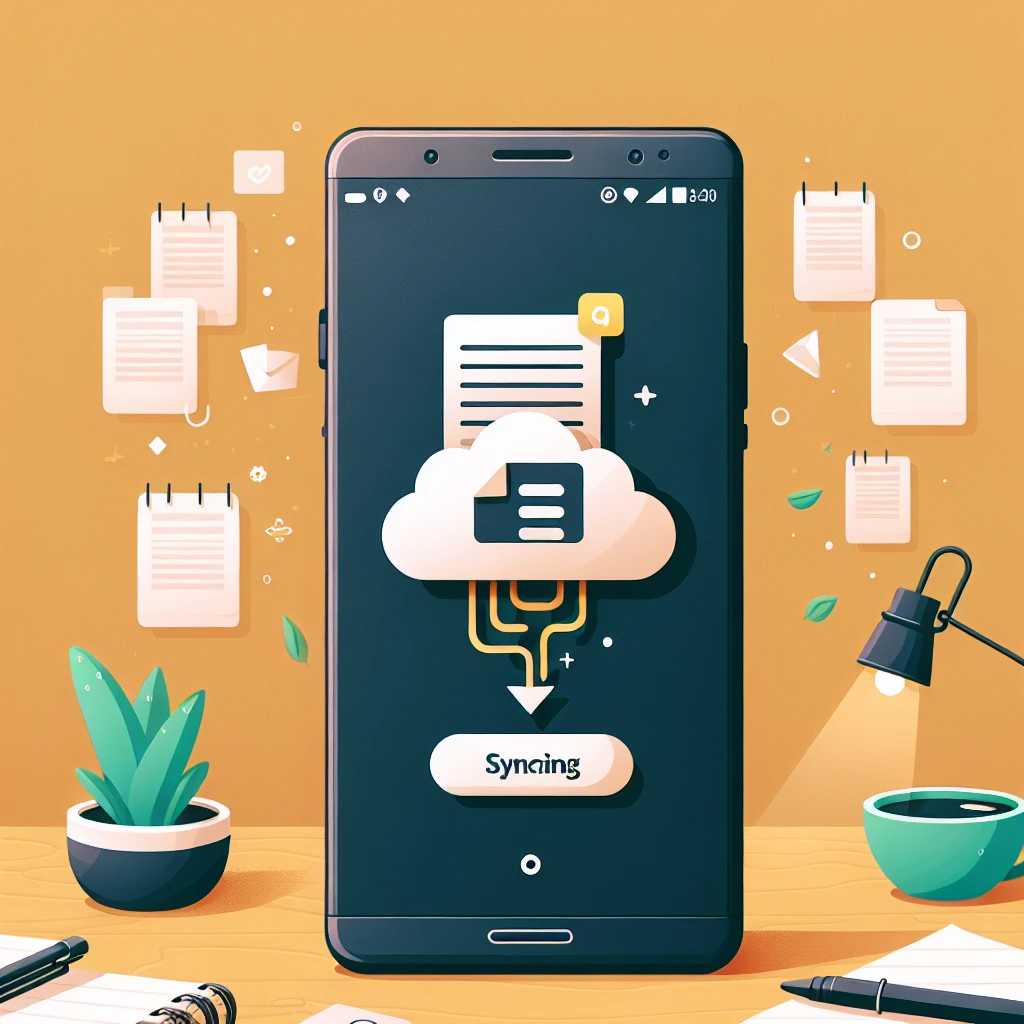 "Evernote app interface displaying improved note syncing features on a smartphone, showcasing seamless user experience and enhanced productivity tools."